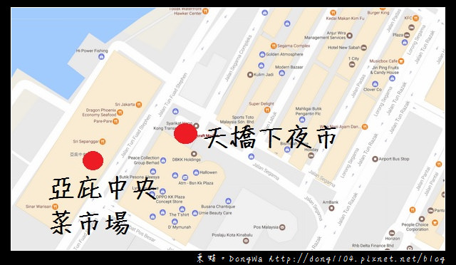 【沙巴自助/自由行】沙巴亞庇市區夜市|在地特色便當 各式特色小吃水果|天橋下夜市 