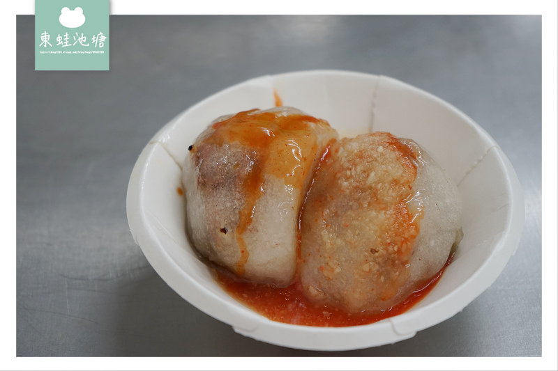 【新竹北區小吃推薦】獨特紅糟栗子肉圓 Q彈多汁貢丸 飛龍肉圓貢丸專賣店