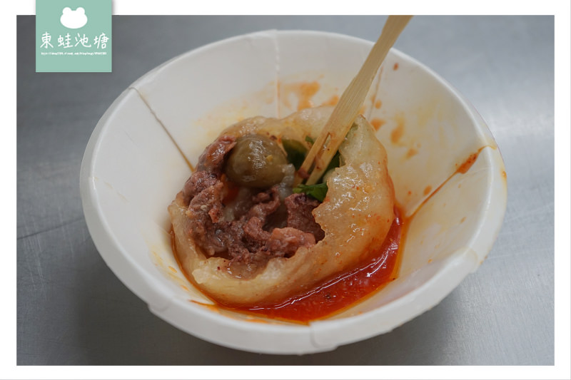 【新竹北區小吃推薦】獨特紅糟栗子肉圓 Q彈多汁貢丸 飛龍肉圓貢丸專賣店