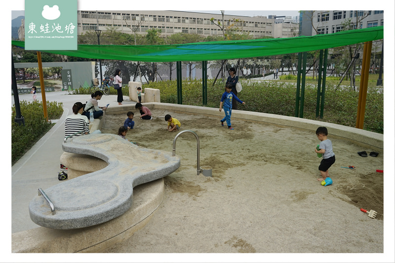 【台北內湖免費景點推薦】內湖共融式公園 魔力飛盤鞦韆/磨石滑梯/管型山丘/山訓遊戲場 大港墘公園共融式遊戲場