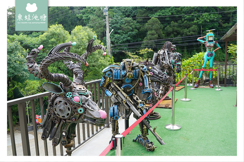 【新竹北埔景觀餐廳推薦】變形金剛藝術造景 骨董重型機車 SRC 北埔印象咖啡民宿