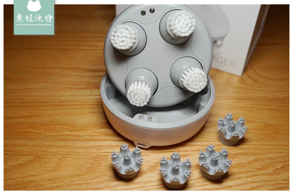 【無線手持按摩器推薦】USB充電多用途全身按摩 IPX6防水等級乾濕兩用 KINYO智能巧手頭肩按摩器