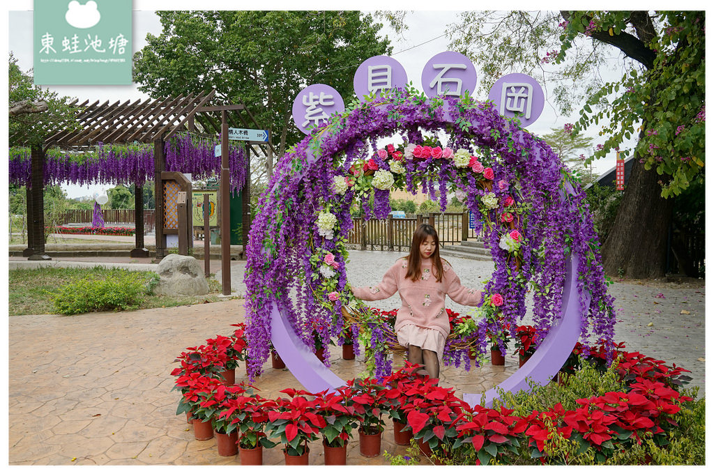 【台中石岡打卡新景點】紫見石岡浪漫花漾園區 遠東地區跨距最長景觀木橋 台中石岡情人木橋