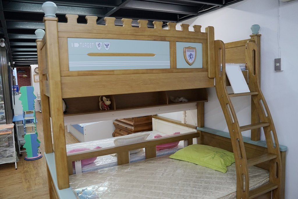 【台北兒童床架推薦】北歐實木上下舖雙層床架 造型跑車床架 SUN-BABY兒童家具 台北總代理