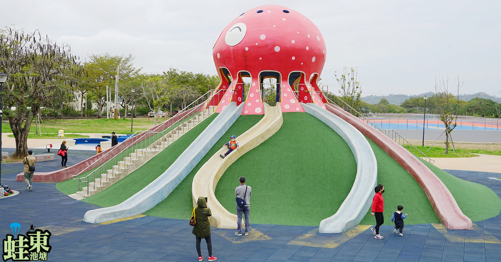 【苗栗親子公園推薦】苗栗第一座特色親子公園 3樓高八爪章魚溜滑梯 貓裏喵親子公園