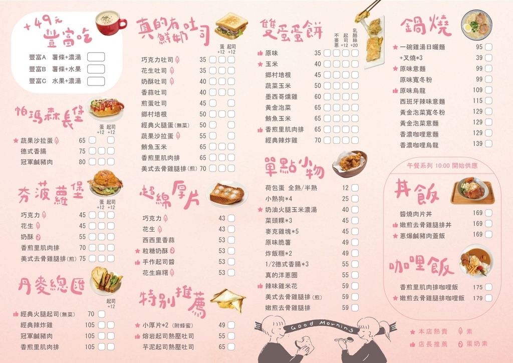 【屏東東港早午餐推薦】屏東在地特色農特產 美味冠軍鹹豬肉帕瑪森長堡/早安bonjour拼盤餐 漫時光早午餐東港店
