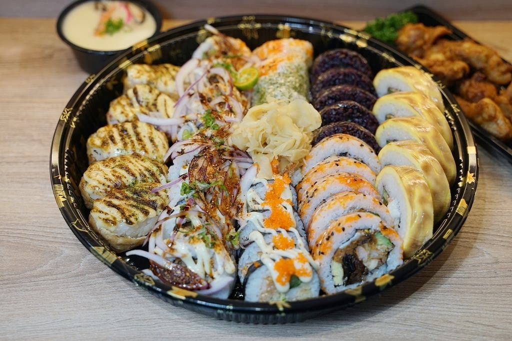 【新竹日式料理外帶推薦】大份量壽司拼盤 美味必點唐揚炸雞/鍋燒湯烏龍麵 【享 稻 Enjoy Sushi】