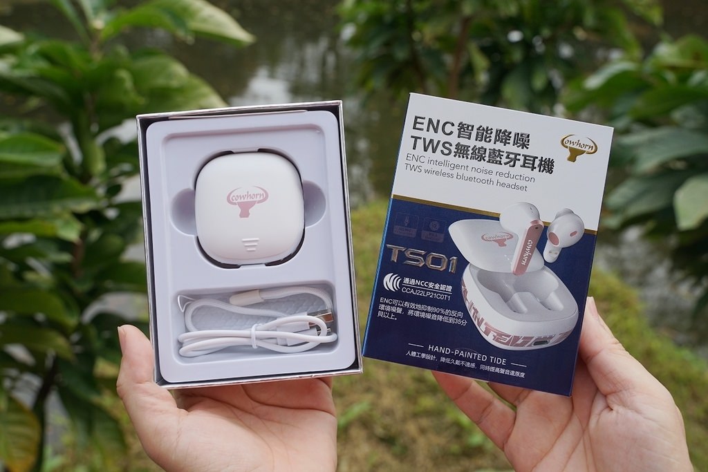 【2023年藍芽耳機推薦】ENC智能降噪 媽媽追劇神器【Cowhorn TS01 智能降噪無線藍芽耳機】
