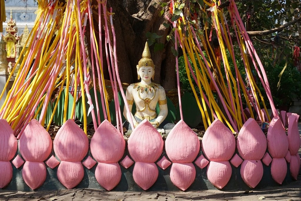 【泰國清邁佛寺推薦】金碧輝煌雙龍階梯步道 菩提樹麥康許願樹 清邁沙閣寺 Wat Phra That Doi Saket