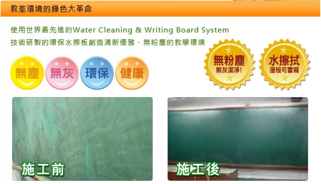 【久羿實業有限公司】智慧教室教學黑板 無塵智慧黑板膜 水擦無塵粉筆 無塵環保黑板