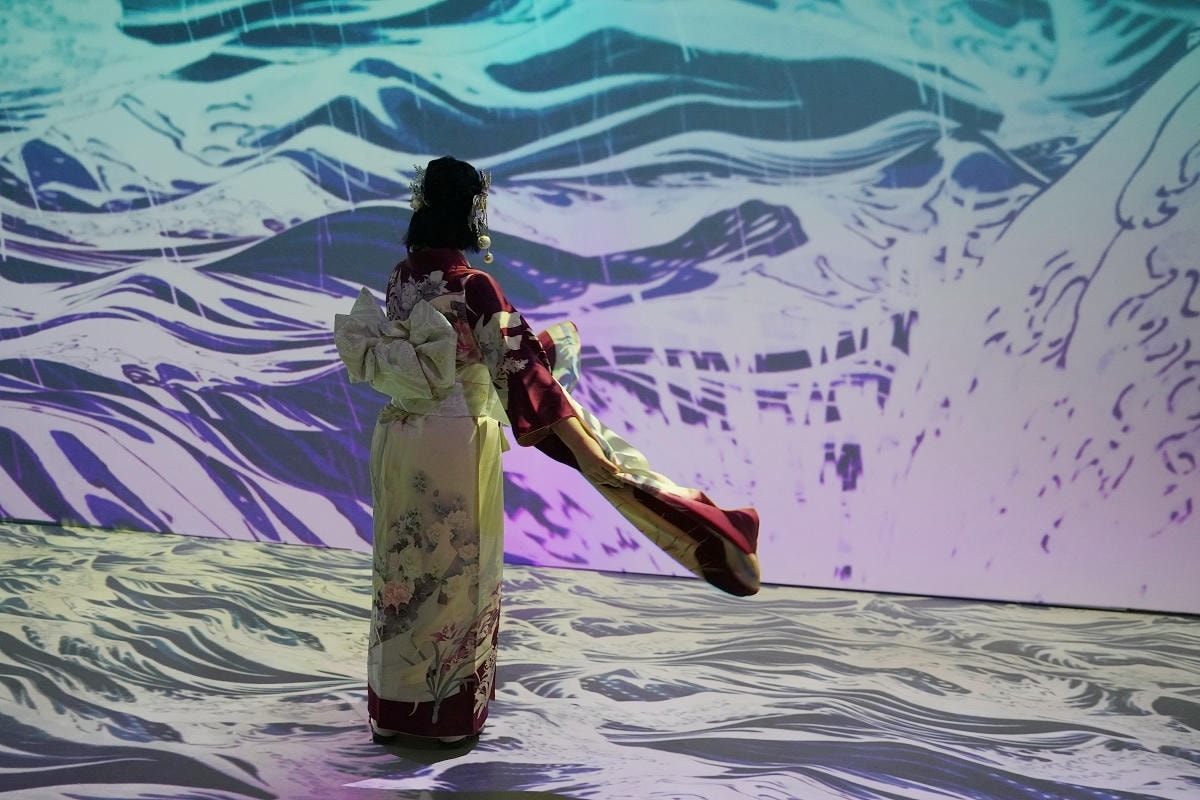 【會動的浮世繪展 日本藝術絕代之華台北站】唯美炫目投影映射技術 松山文創園區一號倉庫 - 第21張圖